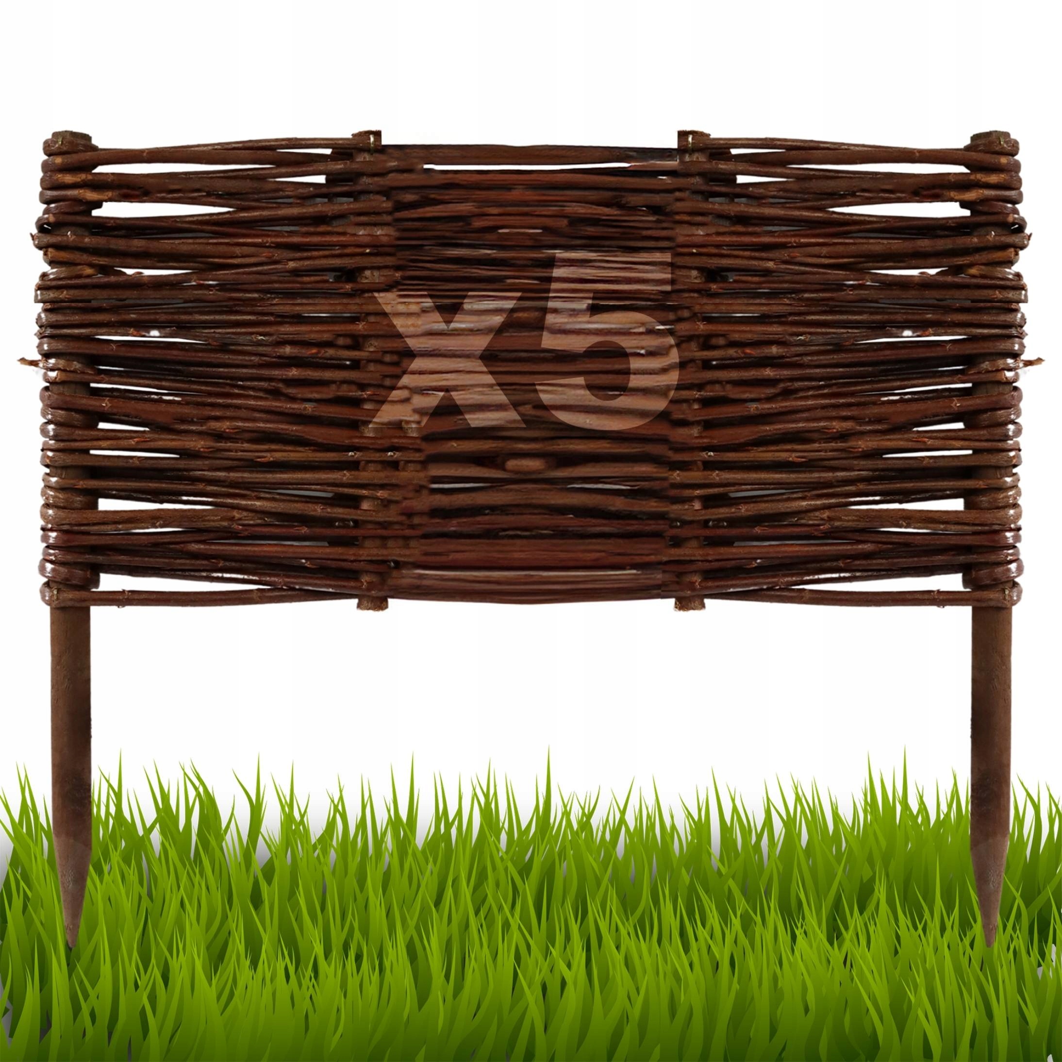 Floranica Plot proutěný 5 ks výška 30 cm x 40 cm oplocení, palisáda,