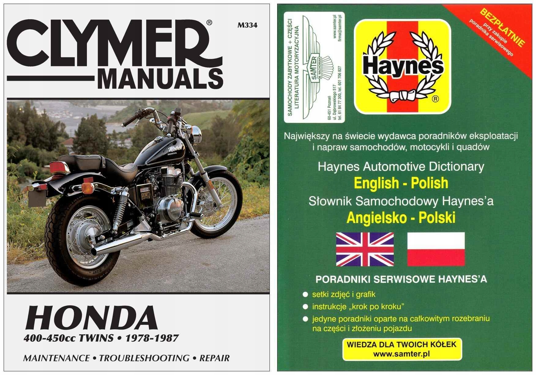 Honda CB400 CB450 CM400 CM450 CMX450 1978-87 instrukcja napraw