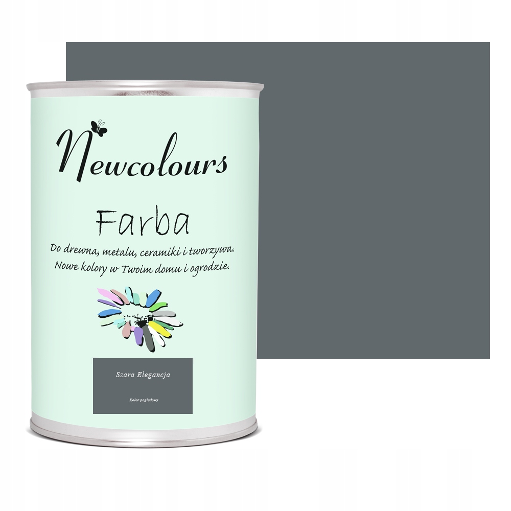 Farba akrylowa Newcolours 900 ml Szara Elegancja