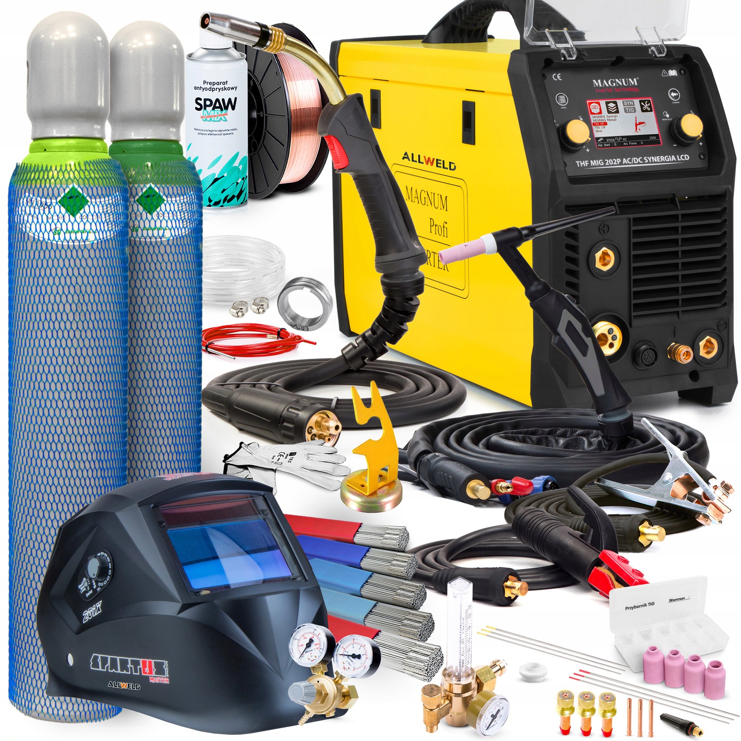 Svářečka Migomat Magnum Thf Mig 202P Ac/dc Synergie LCD Mma Tig Alu Puls