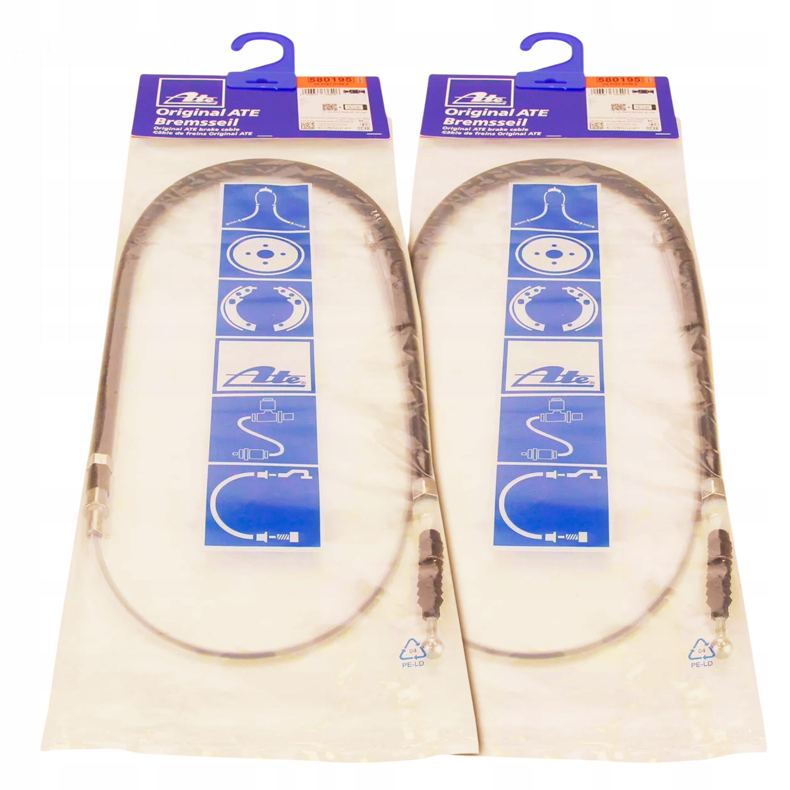 2X Ate Lanko Ručního Parkovacího Zadního Vw Golfu V Audi A3 8P Škoda Octavia II