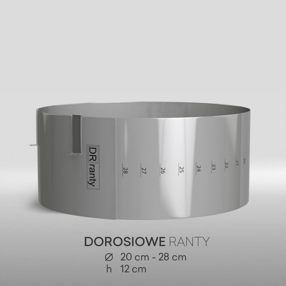 Levně Forma cukrářský kulatý h12, 20-28 cm Dr