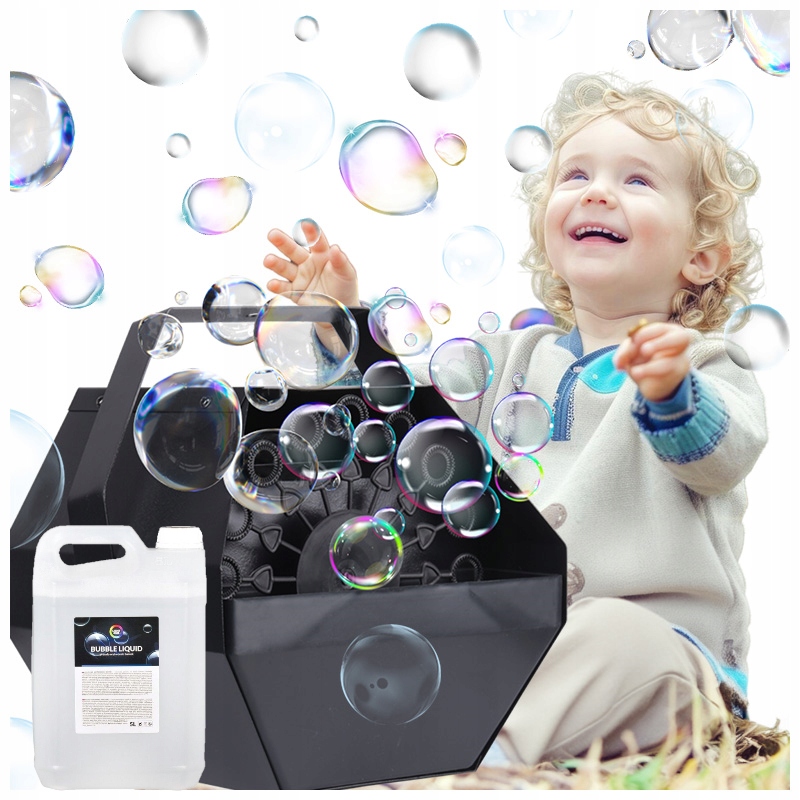 Výrobník Mýdlových Bublin Stroj Na Bubliny Velké Bubliny Party 60W Kapalina 5L