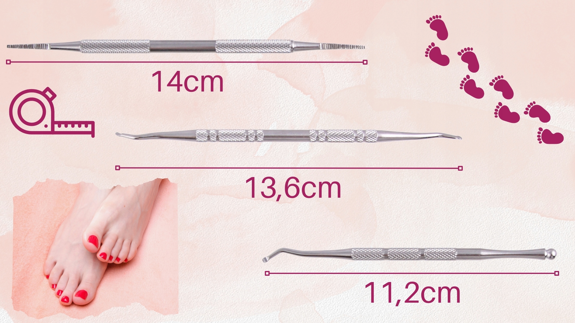 ZESTAW DO WRASTAJĄCYCH PAZNOKCI ŁYŻECZKI PODOLOG Wyrób medyczny nie