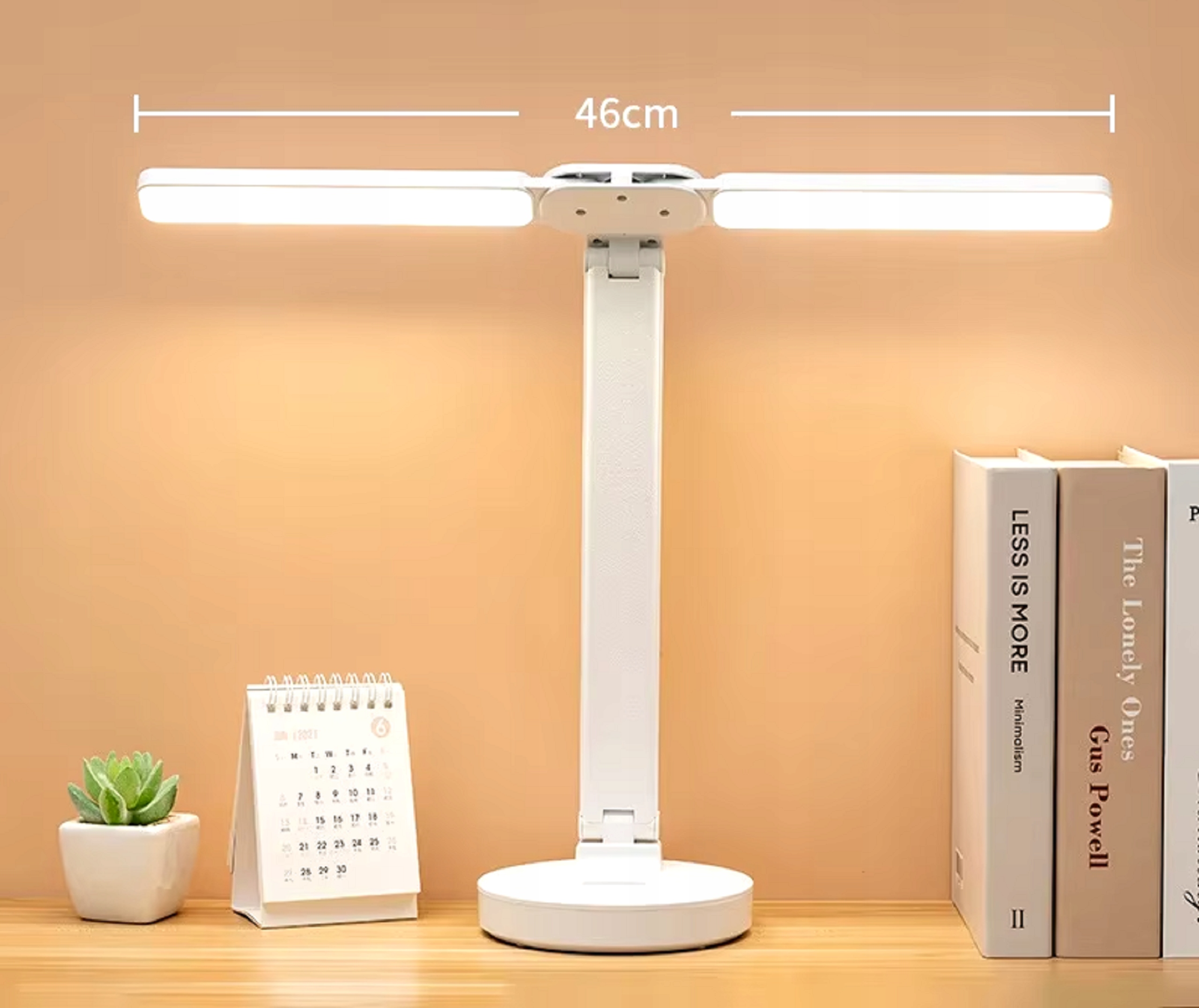 Lampka na biurko biurkowa LED dla dzieci organizer LCD szkolna ZEGAR biała Marka bez marki