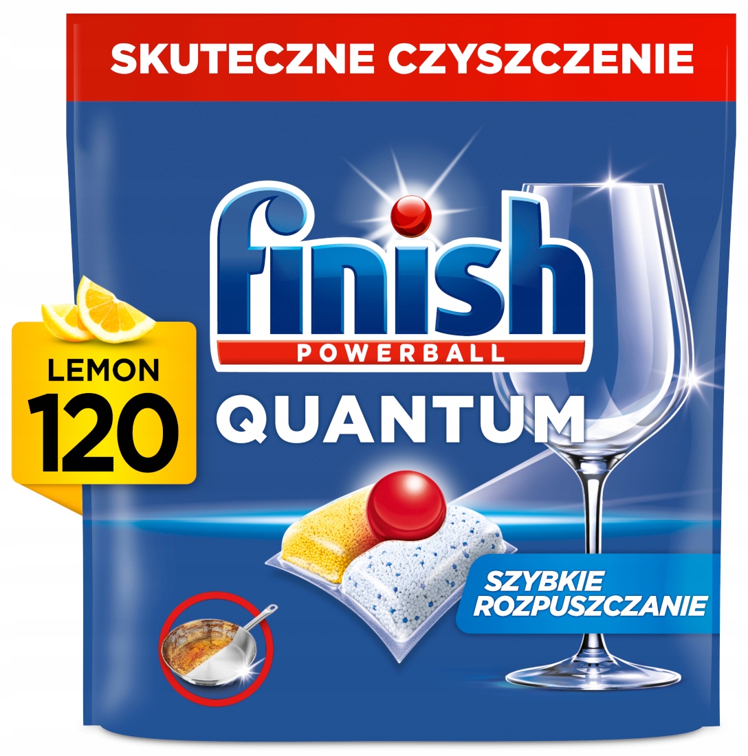 Finish Kapsle do myčky Quantum Powerball lemon citron 120 kusů