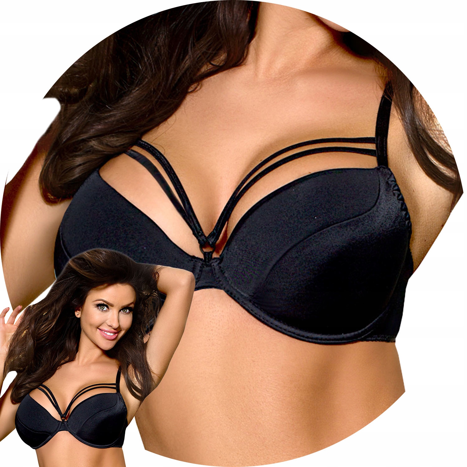 Axami V-6341 Mistral černá 80E Push-up podprsenka