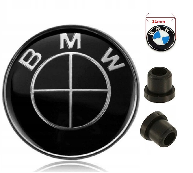 

Bmw 74m emblemat maskaklapa przód tył Czarny Black