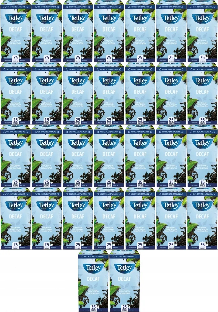 Herbata Tetley Decaf bezkofeinowa 25szt torebki x30
