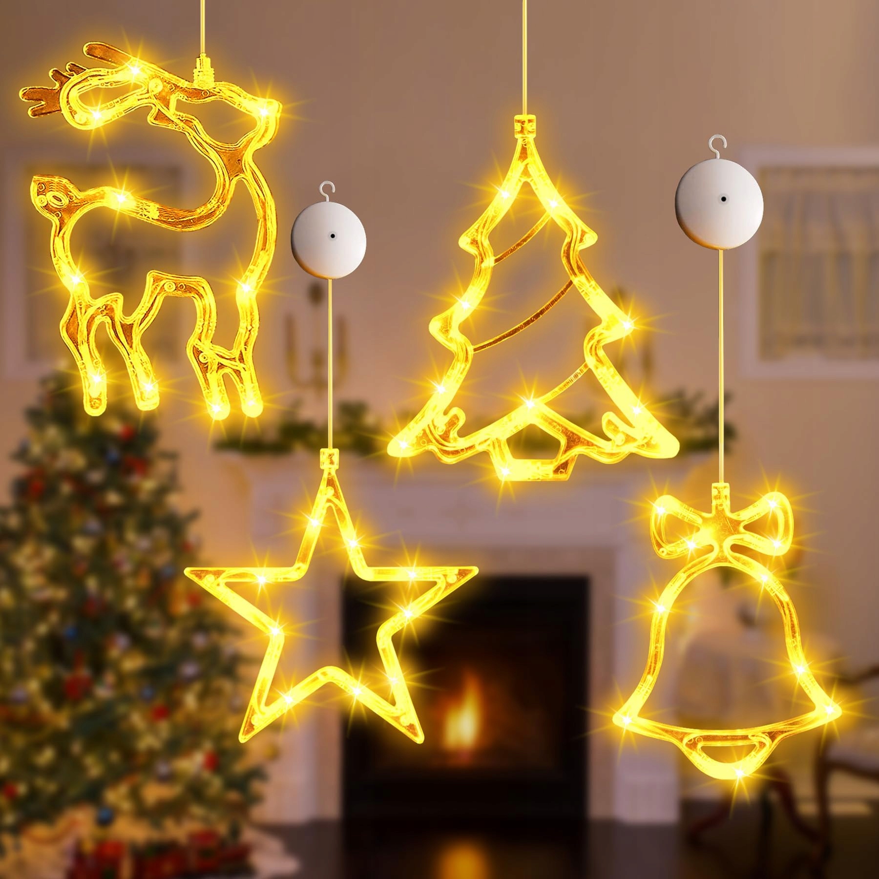 VASIN Zawieszki Dekoracje Świąteczne Choinkowe Światełka 40 LED — miniatura 4
