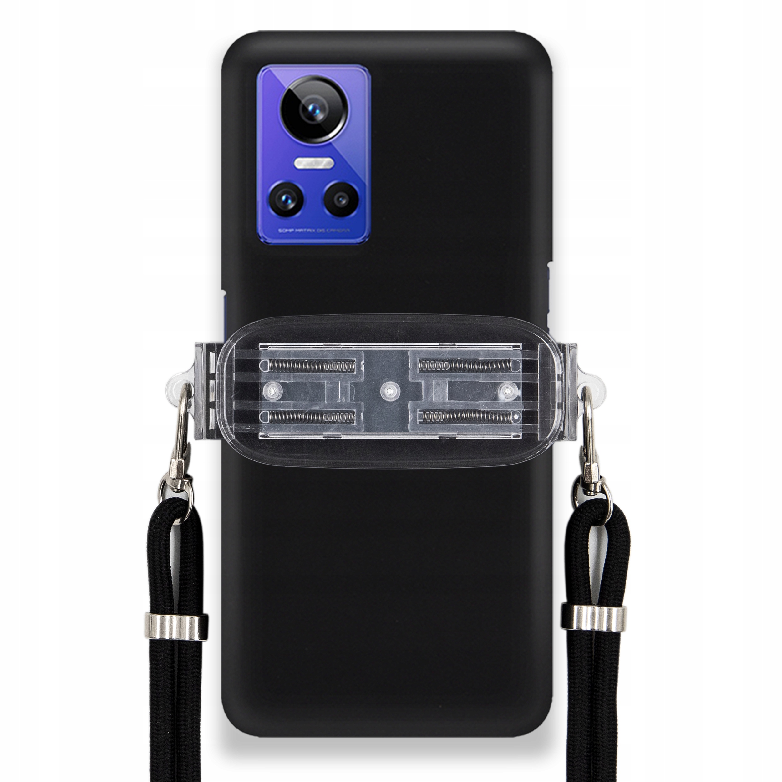 Puzdro Pre Realme Gt Neo 3 5 G Smooth Case Univerzálny Držiak Čierna Šnúrka