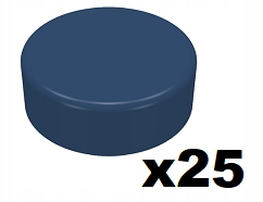

Lego 98138 Tile Round Dark Blue 25 szt. Nowa