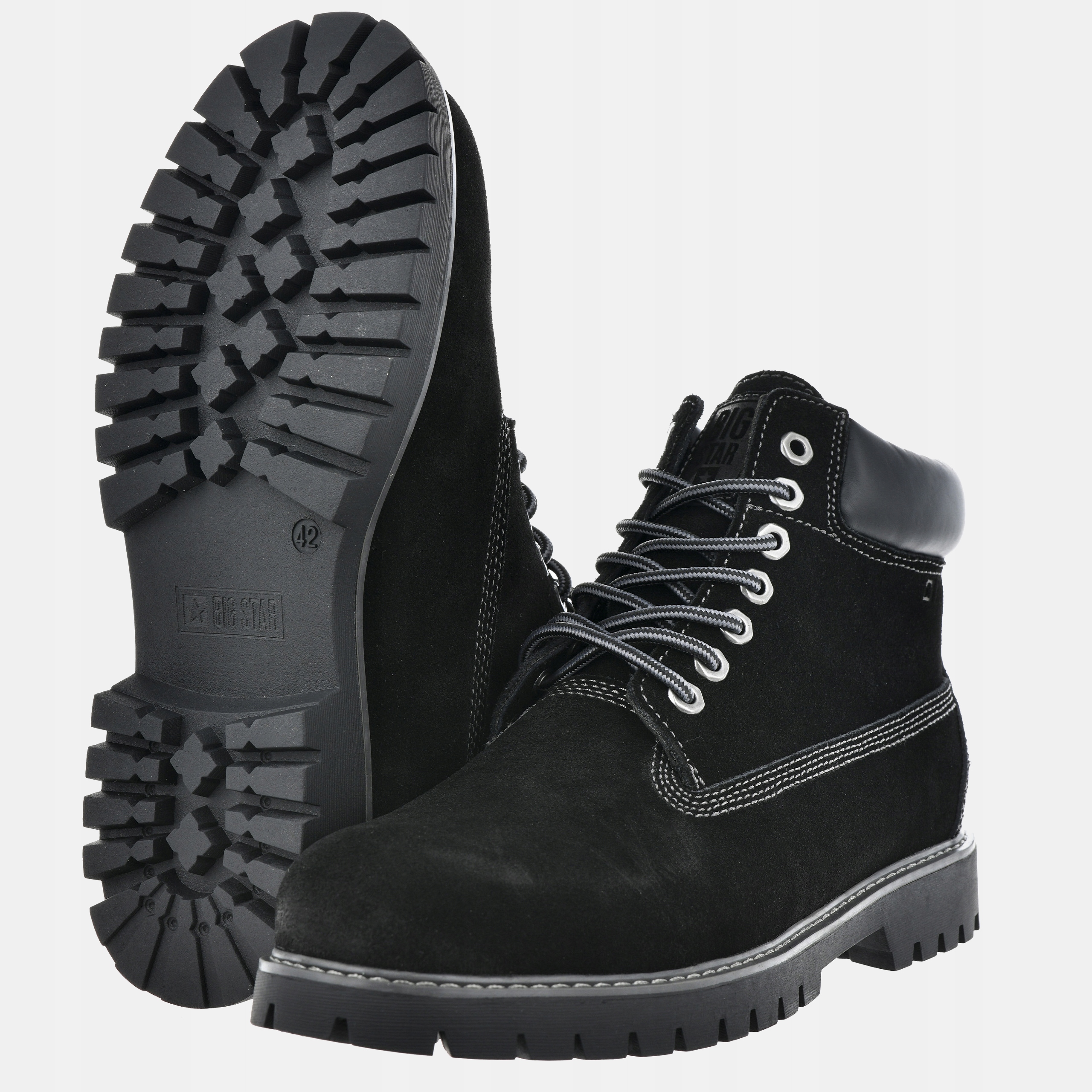 Pánské Trapery Big Star Zateplené Kožené Boty OO174138 AW24