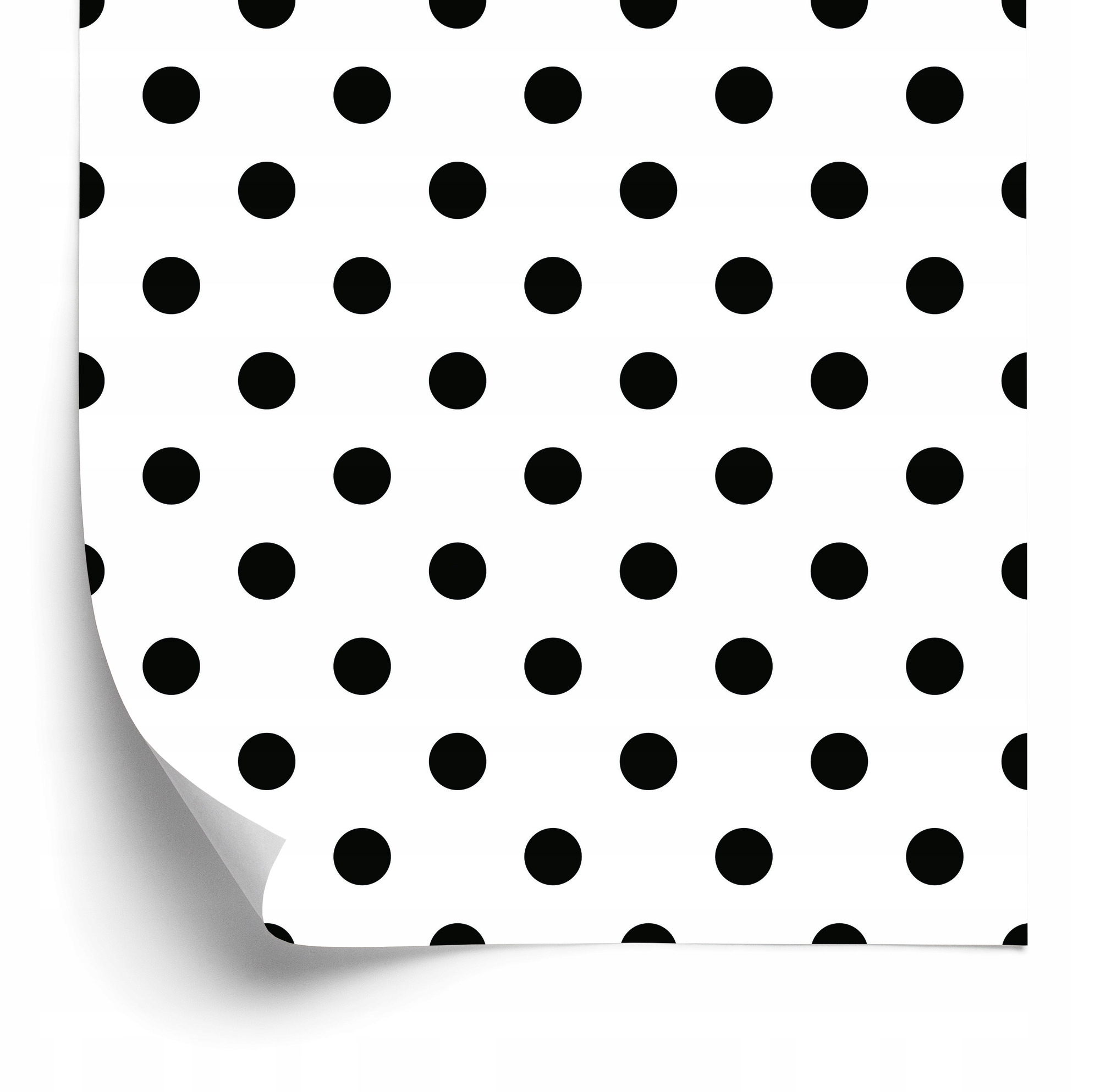 Tapeta Klasické čierne bodky na bielom pozadí 50x1000 cm