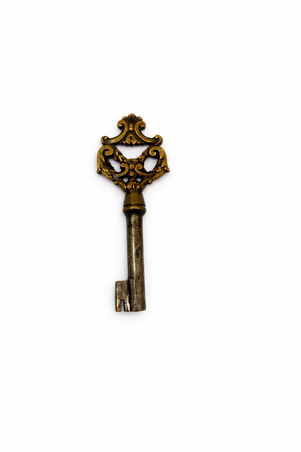 STARY OZDOBNY KLUCZ MEBLOWY Z MOSIĘŻNĄ GŁÓWKĄ – ANTYK VINTAGE KL02