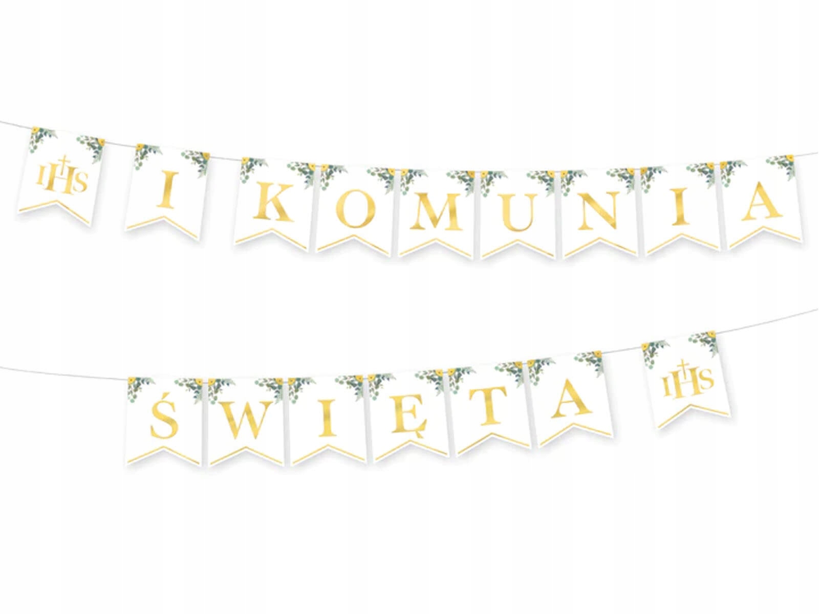 

Baner komunijny I Komunia Święta Eukaliptus 240 cm