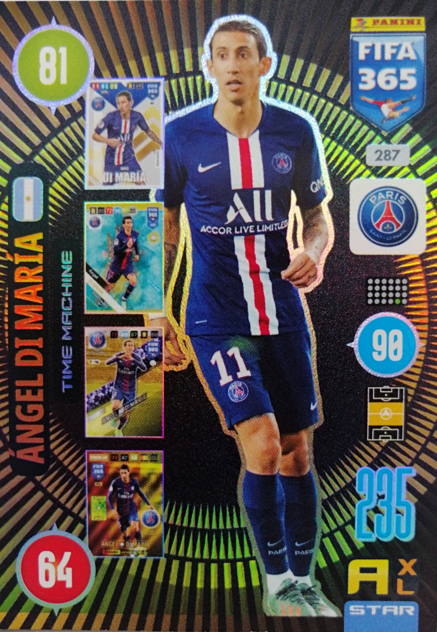 FIFA 365 2021 STAR TIME MACHINE 287 DI MARIA PSG