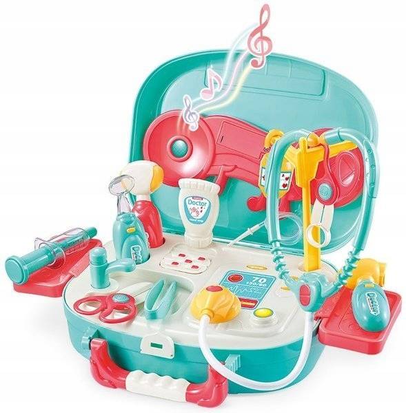 NA PREZENT ZESTAW LEKARSKI LEKARZ DOKTOR WALIZKA ŚWIATŁO DŻWIĘK Bohater / Bajka brak