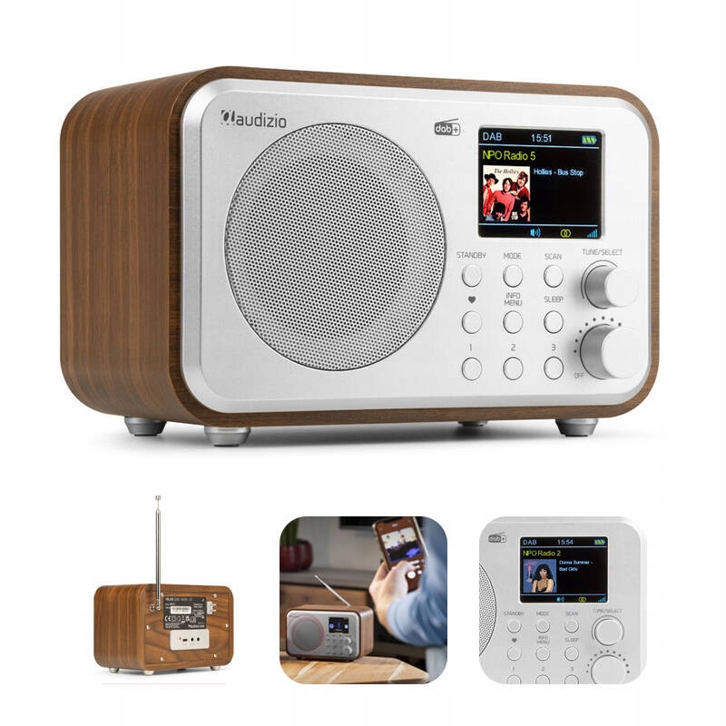 Radio cyfrowe Dab+ tuner Fm radio akumulatorowe do salonu sypialni biura