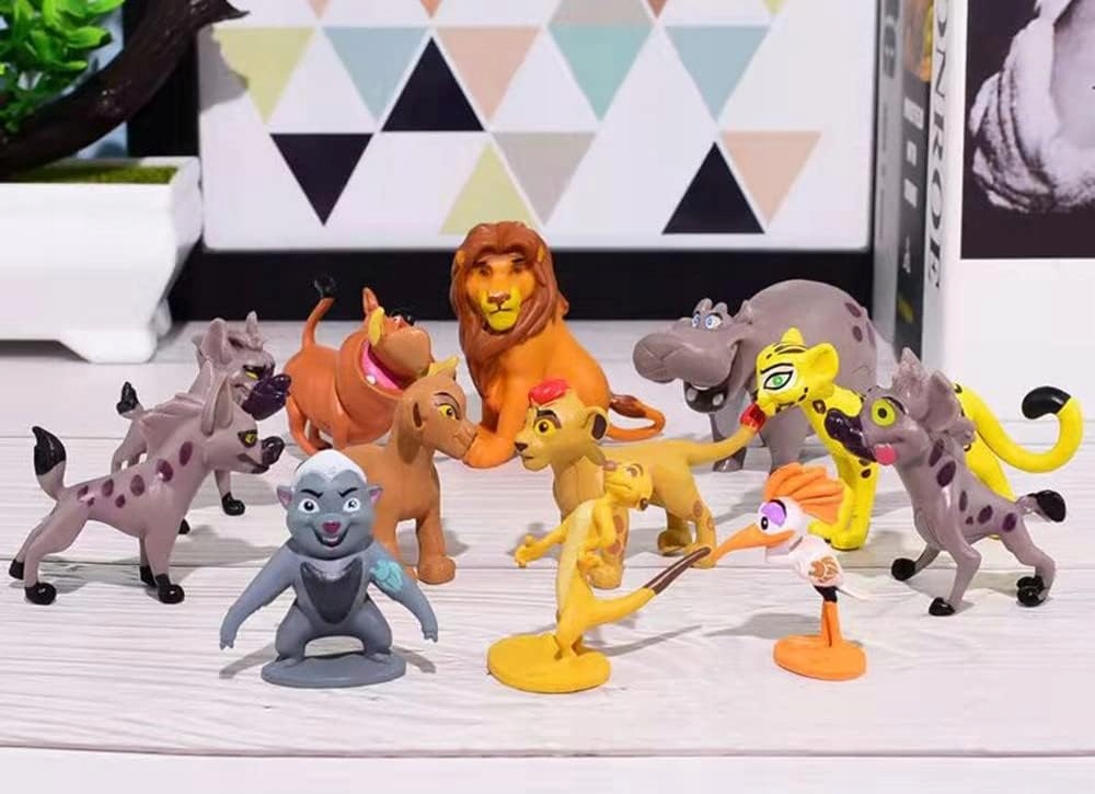 Figurki KRÓL LEW Simba Timon Pumba 12 szt Materiał plastik