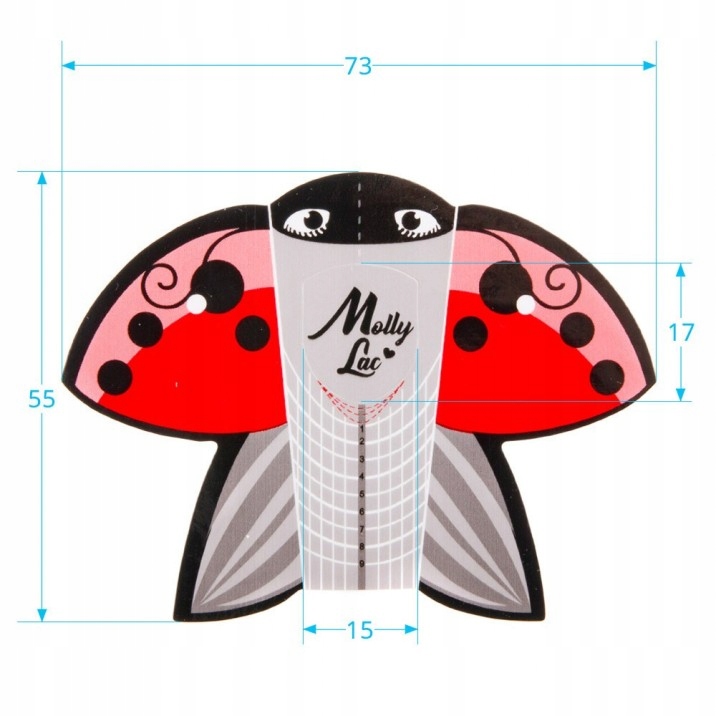 MIGDAŁKI SZABLONY formy DO PAZNOKCI ladybug 100SZT Kod producenta 5903818056786
