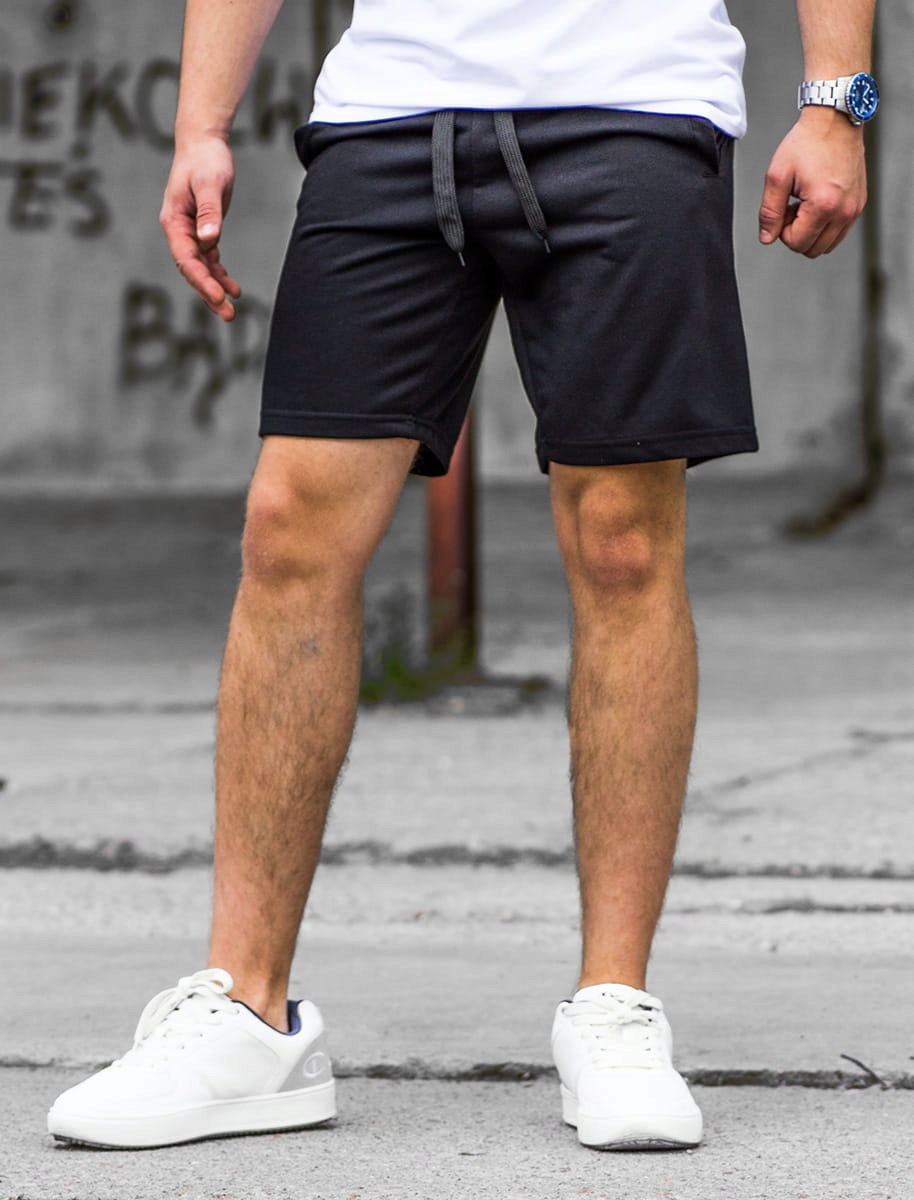 L - MĘSKIE KRÓTKIE SPODNIE SPODENKI Kolor czarny