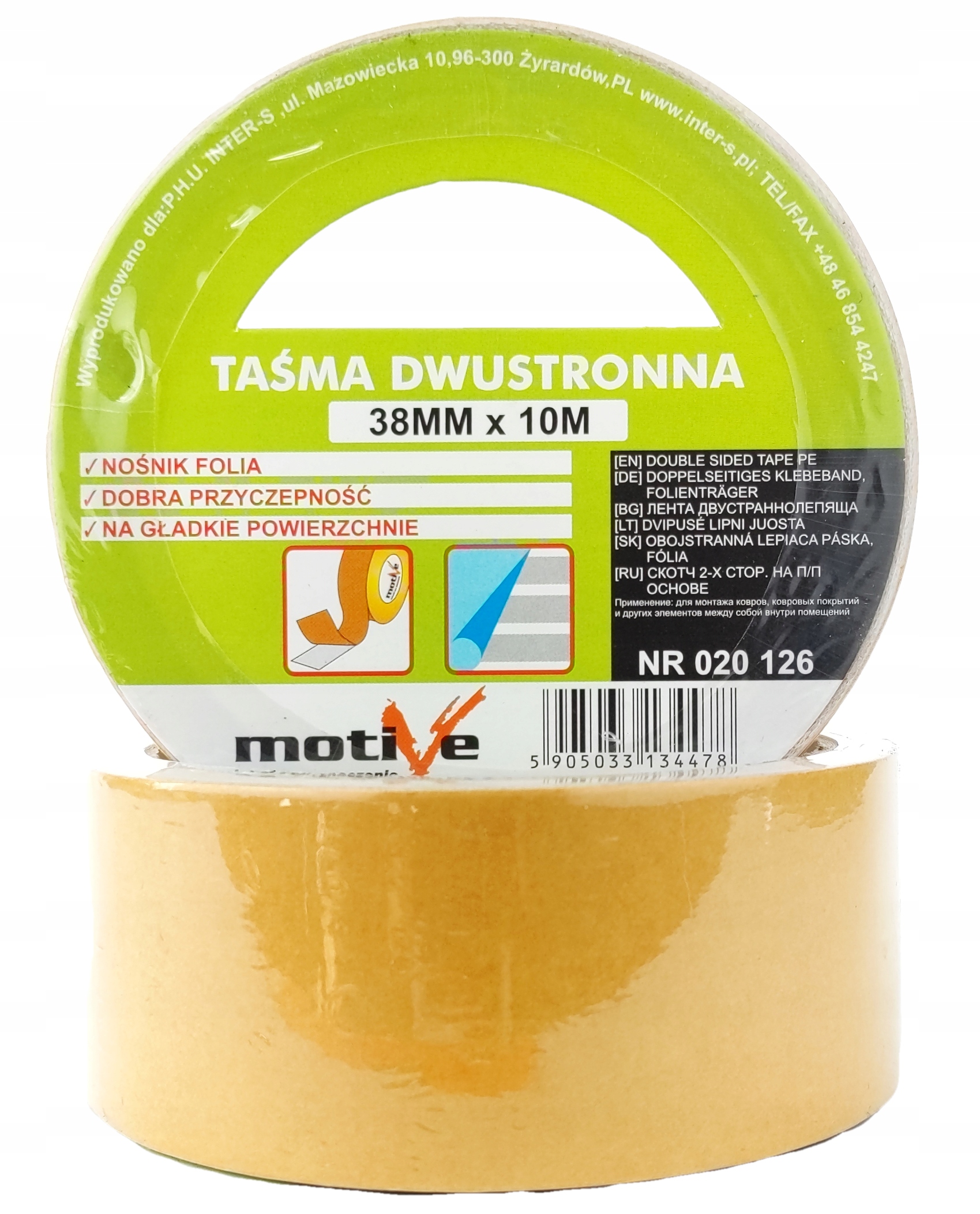 

Taśma Klejąca Montażowa Dwustronna Cienka 38MM 10M