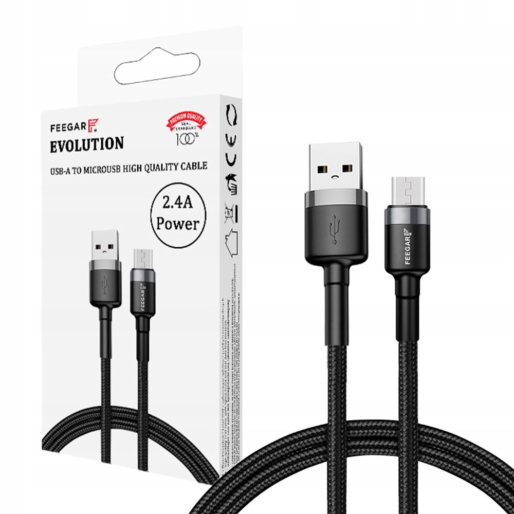 

Feegar Kabel Usb-a micro-USB Qc 3.0 nylon 2.4A