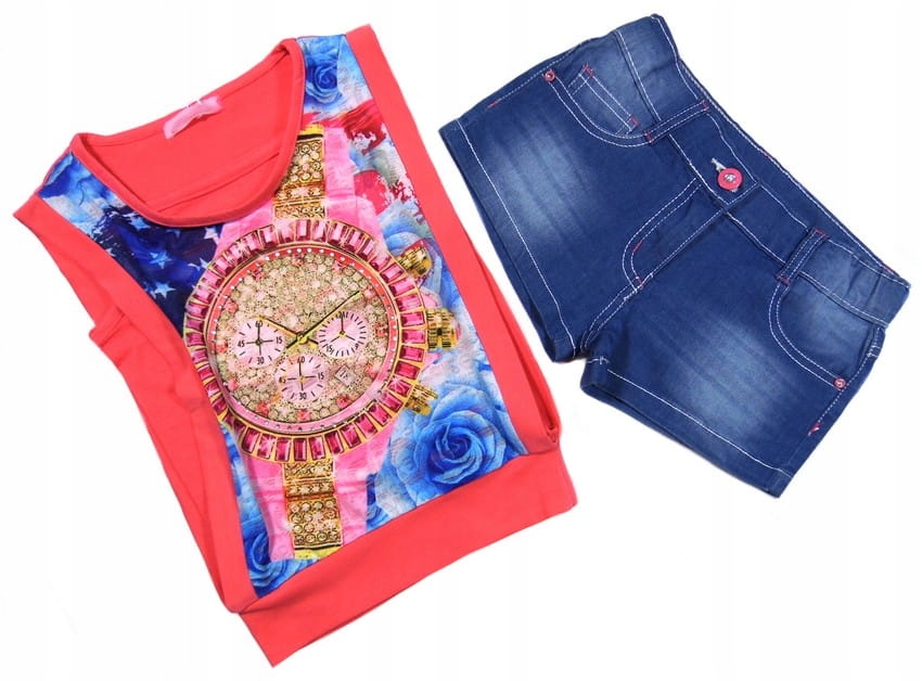 

komplet Top szorty jeans 3547 Marion 4Y koral