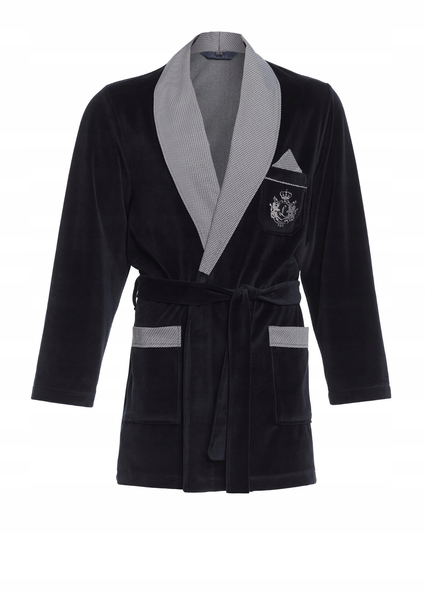 Pánská bonžurka krátký župan C1 XXL, tmavě modrá