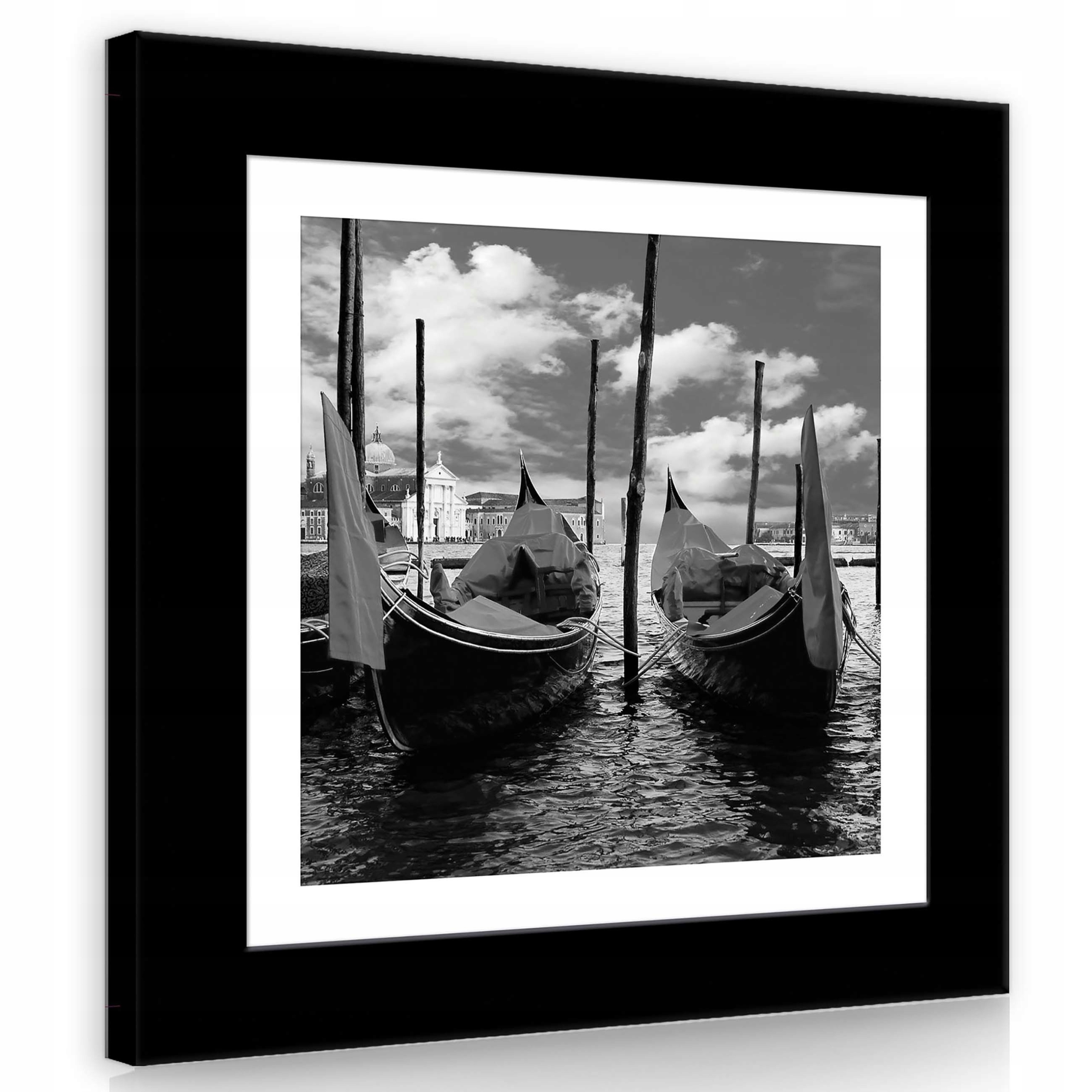 Obraz 80x80 Benátky gondoly voda sloupy odraz klid melancholie krajina