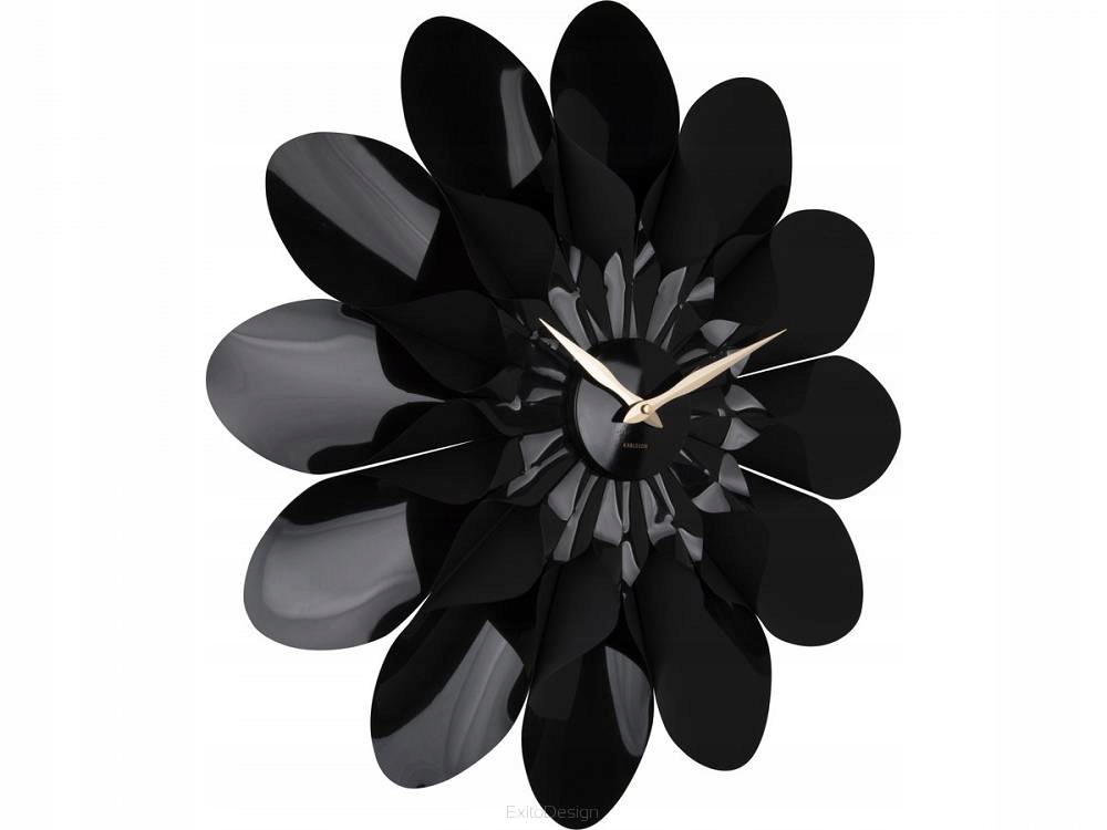 Dizajnové nástenné hodiny Karlsson Flower 5731BK, 60 cm