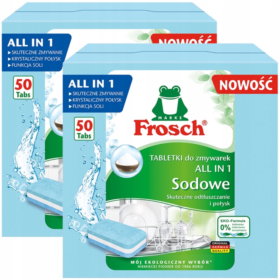 Tabletki Do Zmywarki Frosch Niemieckie Kapsułki Sodowe 100 Sztuk All In One