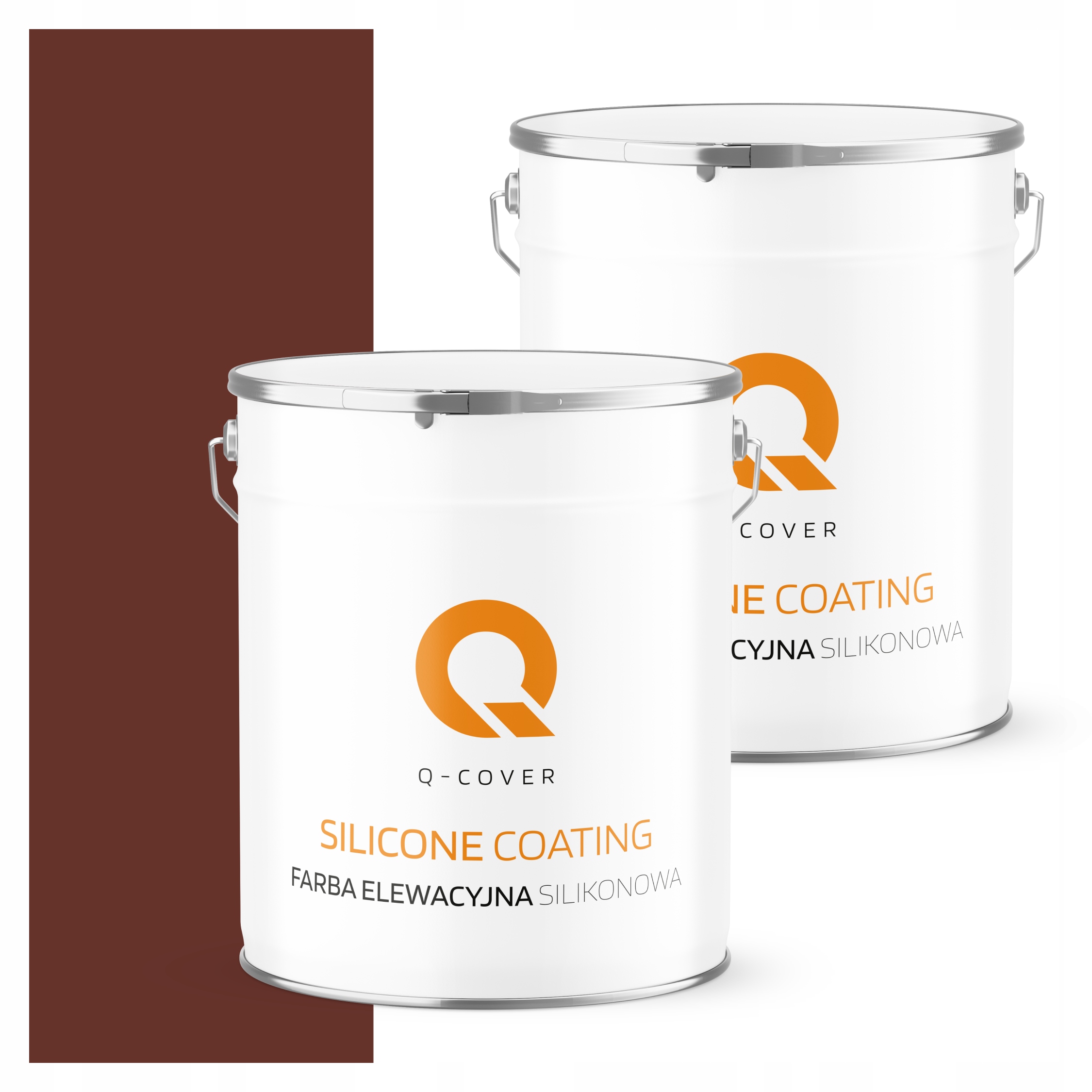 Fasádna Silikónová Fasádna Farba Hnedá Červená Ral 8012 5 L