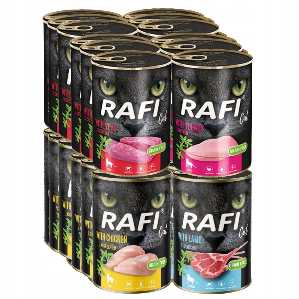 Dolina Noteci Rafi krmivo pro kočky MIX Chutí 24x400g