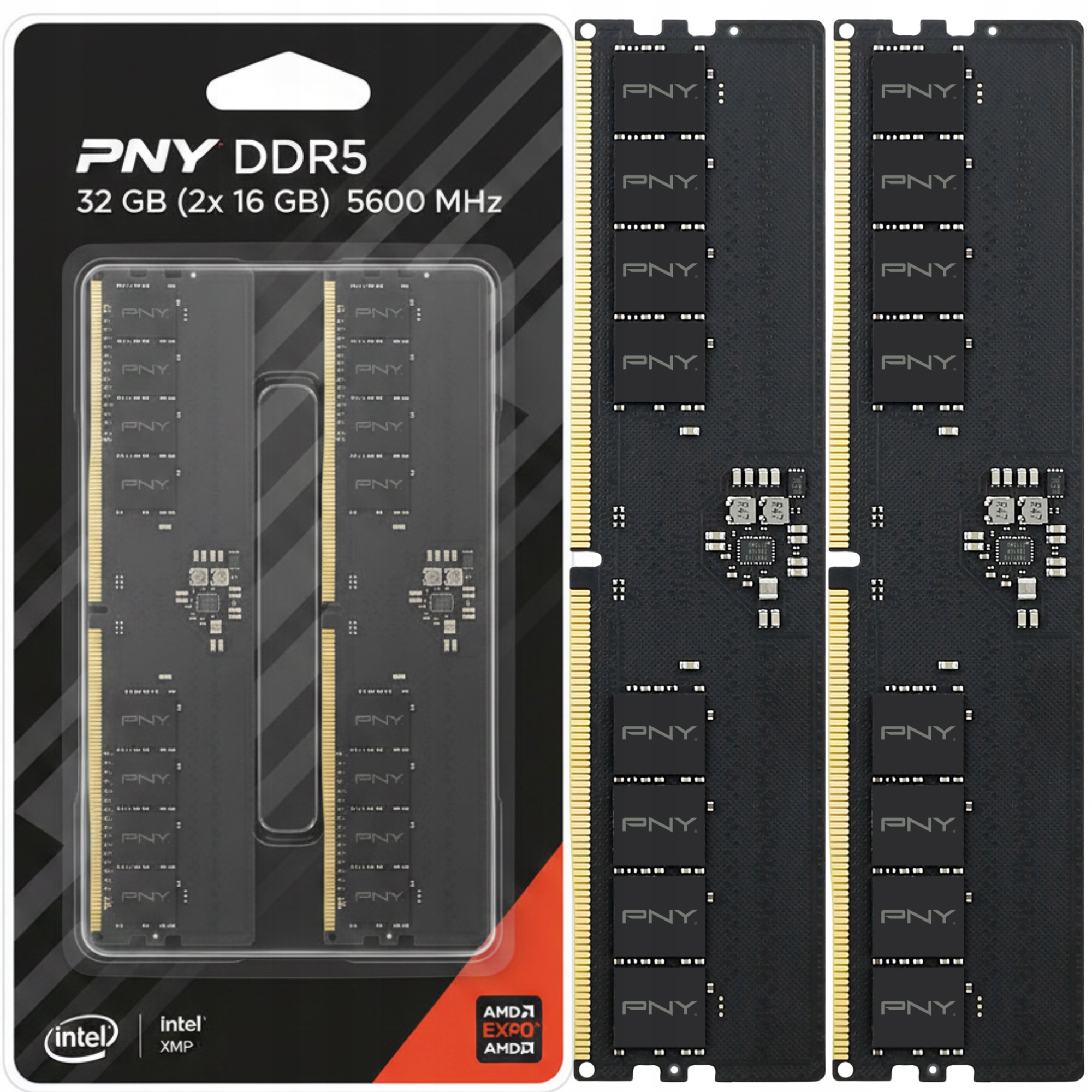 paměť Ram DDR5 32GB 5600 MHz Pny 2x16GB Xmp Expo pro počítač
