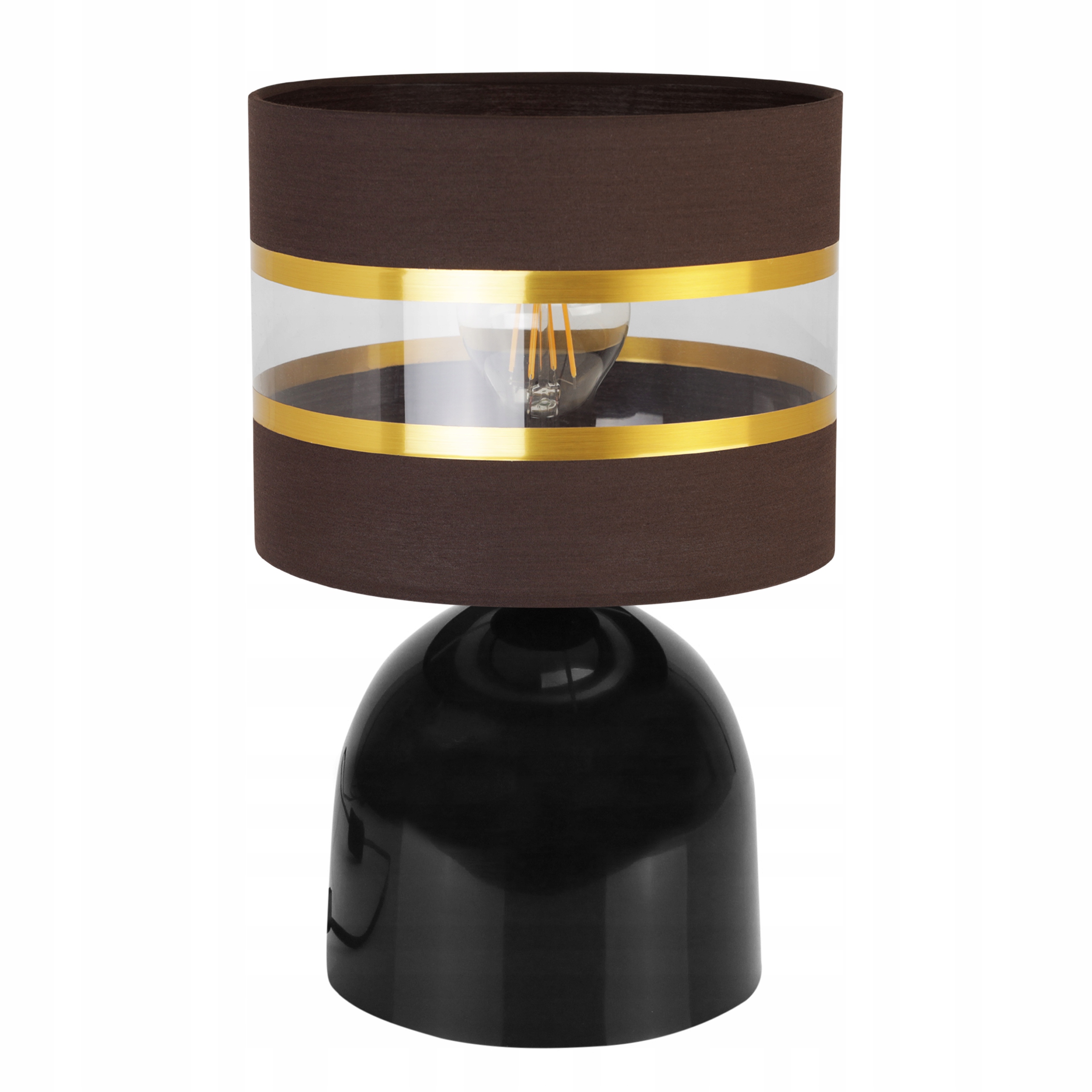 Stolní Lampa noční Stínidlo Elegantní Zlatá 20 CM