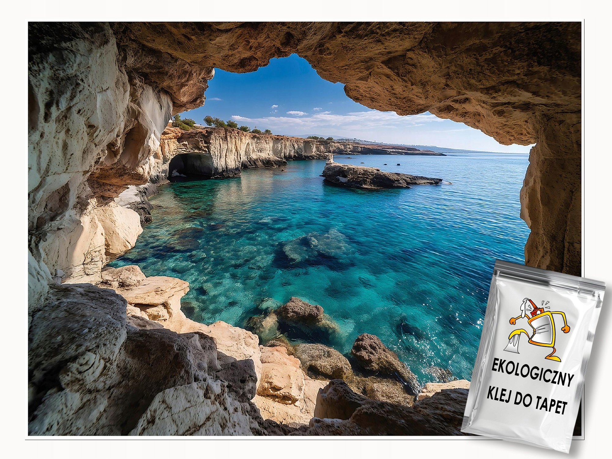 Fototapeta Jeskyně 3D Oceán Krajina Na Zeď Ložnice Obývací Pokoj 350x250