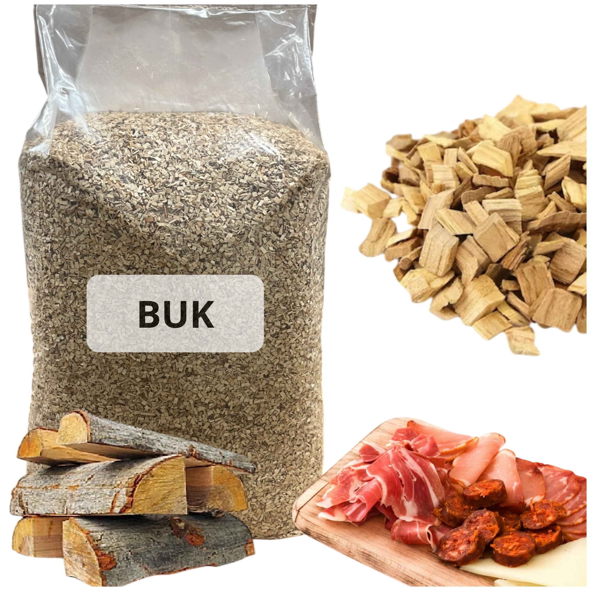 Udící Štěpky Suché Hobliny Na Uzení Grilovací Buk 15 Kg KL02