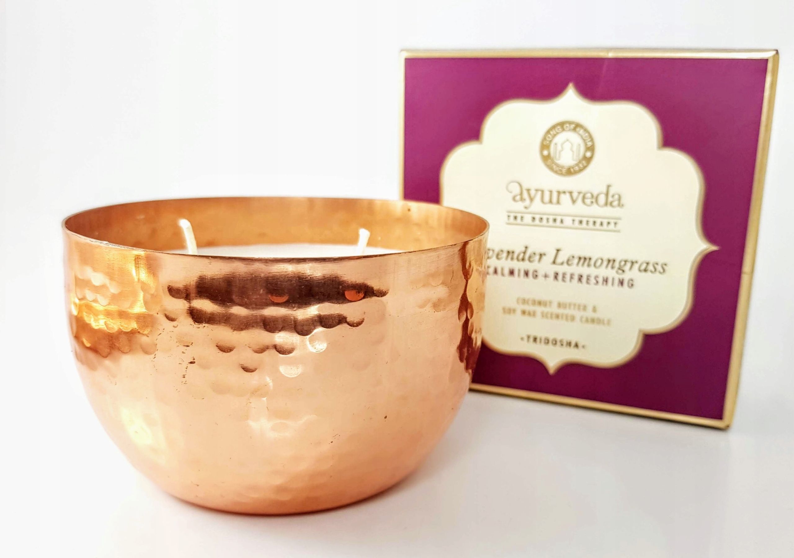 

Świeca Veda Miedziana Lawenda &Trawa Cytrynowa