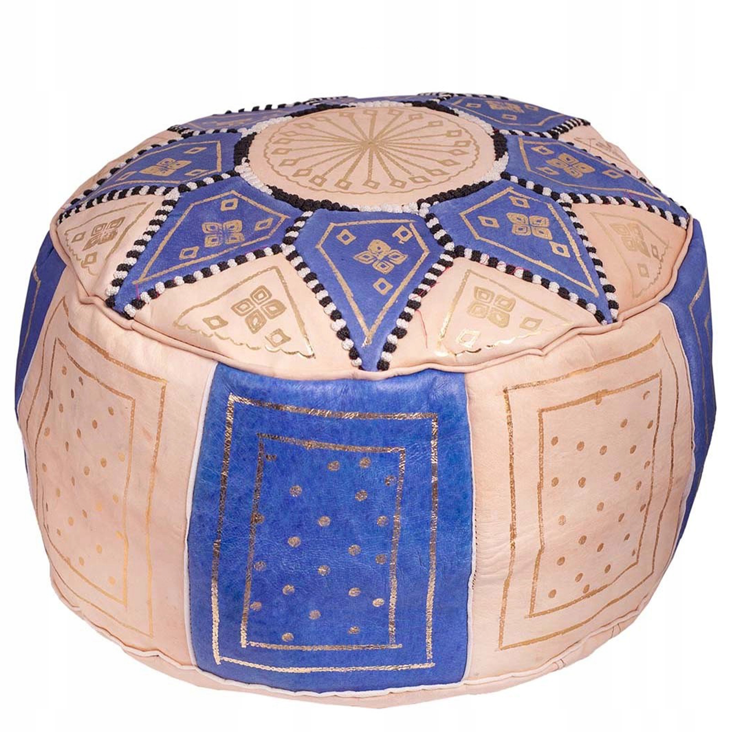 Taburetka Sedadlo Taburetka Pravá Koža Ručne Vyrobený Z Maroka Orientálny