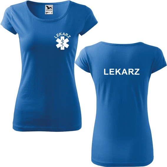 

Damska koszulka z nadrukiem Lekarz roz. L