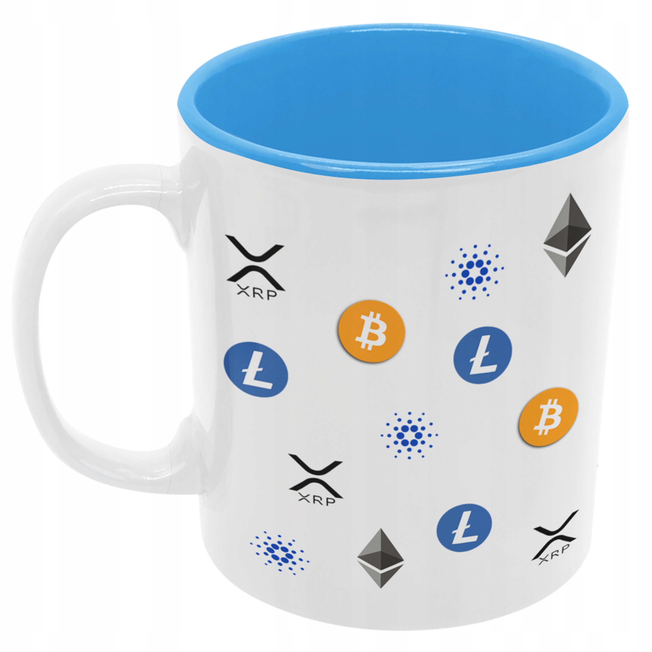 

Kubek Kryptowaluty bitcoin xrp niebieski środek