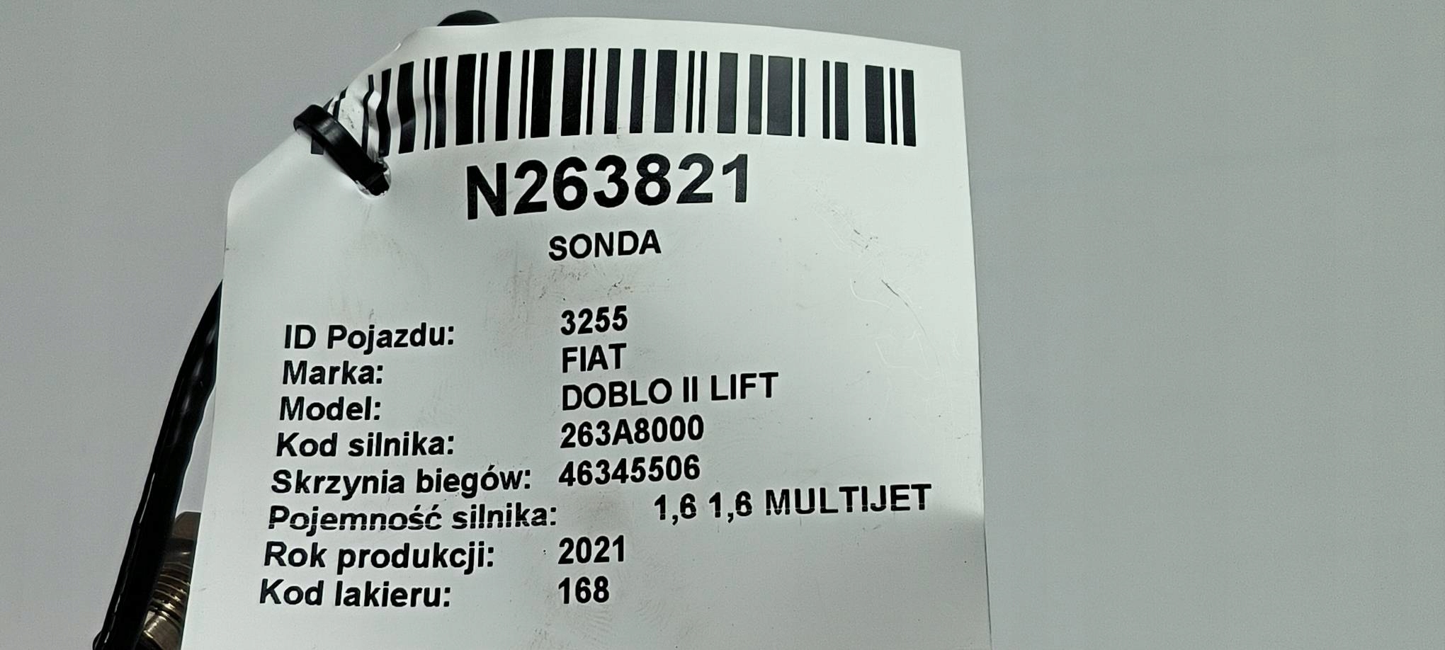Sensor TEMPERATURY Gase 55282031 FIAT DOBLO II LIFT