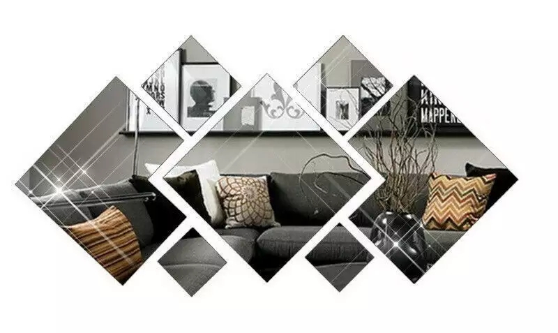 LUSTRO samoprzylepne KWADRATY naklejka 7 szt.