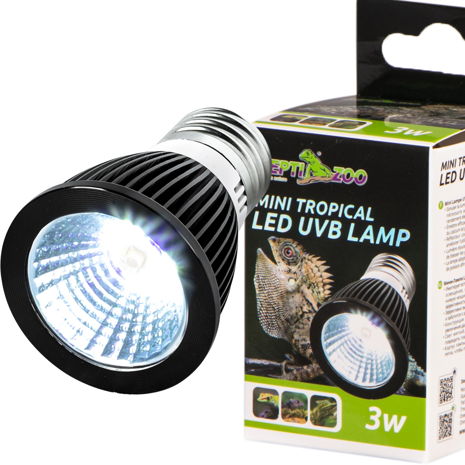 Levně Energeticky Úsporná Led Uvb 5.0 Repti-zoo Pro Plazy Tropical Eko Odolná
