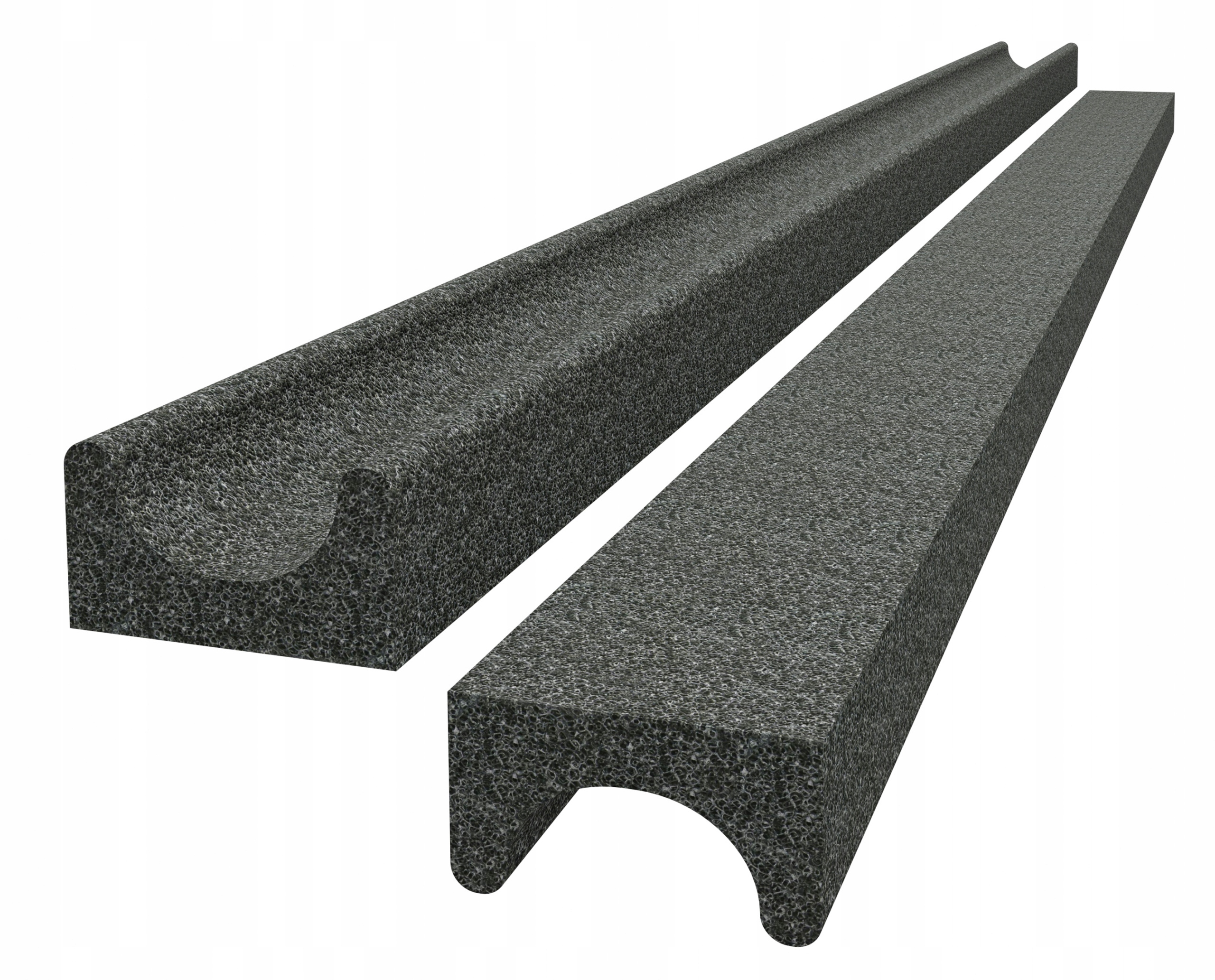 Filtr do okapového žlabu obdélníkový 125 mm 10 m černý pěnový Optimum