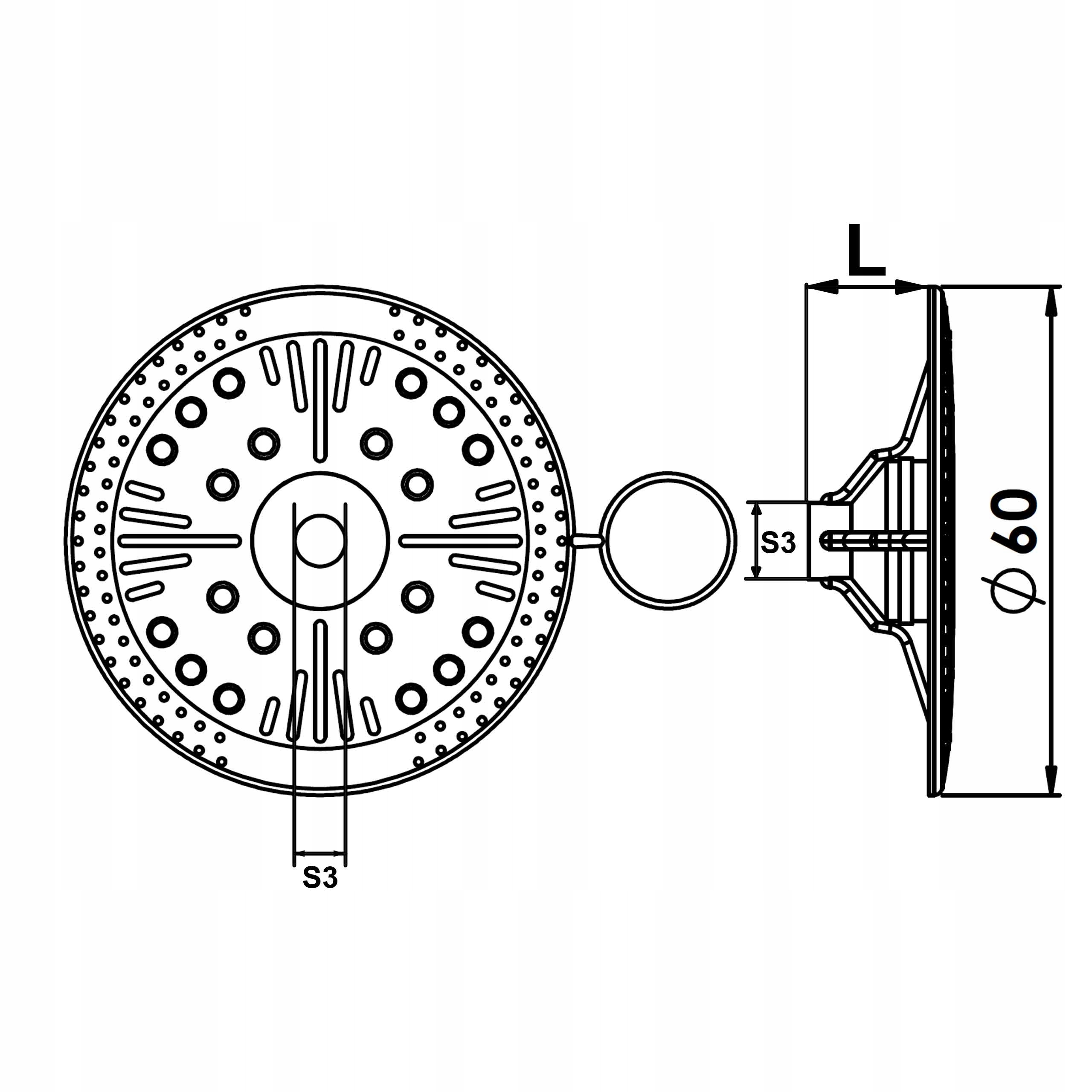 Talerzyk, docisk do styropianu Podkładka -500szt Szerokość 1 m