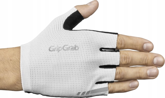 Krátké cyklistické rukavice GripGrab Pacr InsideGrip, bílé, L