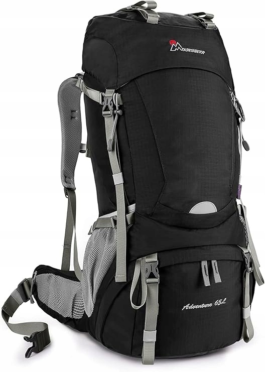 Mountaintop 65L Duży Plecak Turystyczny Unisex Na Szlaki Camping Black